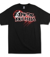 Pull off freestyle tricks and stunts in this solid t-shirt by Metal Mulisha.