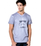 The force is with you wearing this v-neck t-shirt from Marc Ecko Cut & Sew.