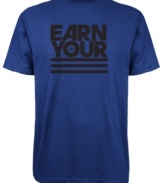 Make it known you believe in hard work with this graphic t-shirt from adidas.