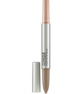 Two-in-one automatic brow pencil and pearlized highlighter duo creates contrast and definition to give your eyes a virtual lift. First, fill-in and shape brows with the long-wearing natural-looking pencil. Then optically boost brow arches with the universal highlighter shade, stroked on just below brow hairs. 