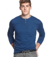 Get the memo? Henleys are the new t-shirt. Stay on-trend with this one from Kenneth Cole Reaction.