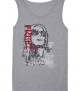 Get graphic. This tank from Univibe rocks out your wardrobe with a cool visual.