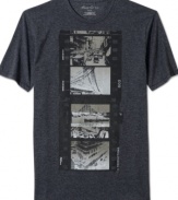 Dream weaver. This t-shirt from Kenneth Cole New York has a smooth slub weave and cool graphic to add some on-trend style to your summer wardrobe.