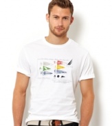 Anchor your casual look with this graphic t-shirt from Nautica.