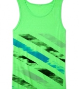 Your summer style is all set with this vibrant graphic tank from Univibe.