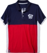 In an iconic trio of hues, this polo shirt from LRG is a cool classic.