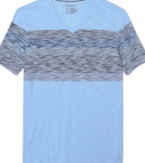 Stripes up the style of any t-shirt and your outfit too, especially when you're sporting this v-neck tee from INC International Concepts.