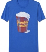 Grab some suds and kick back in this soft cotton tee from American Rag, a classic casual style.