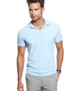 Find some casual cool for summer in this polo shirt from Kenneth Cole New York.