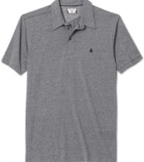 In a relaxed cotton blend, this chilled-out polo from Volcom takes a classic and makes it cool.