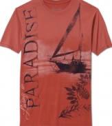 A touch of paradise. Channel the relaxation of the islands with this graphic t-shirt from Tasso Elba.