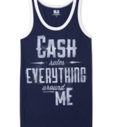 Make it rain. This graphic tank from Swag Like Us is ready to get the party started.