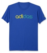 Make sure you're still stylin' even when you're playing hard with this graphic t-shirt from adidas.