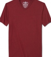 Soften up for summer with this heathered v-neck t-shirt from American Rag.