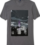 You'll change your view of casual style with this graphic t-shirt from Kenneth Cole Reaction.