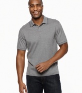 Basics never looked better. This polo shirt from Alfani Black gives you easy style you won't have to think about.