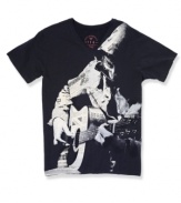 Riff on your casual look with this sweet guitarist tee from Triple Fat Goose.