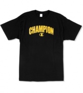 It's basic. Get casual comfort and style in a cinch with this graphic t-shirt from Champion.