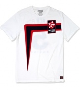 On the right track! Rev up your race-day style with this bold graphic t-shirt from Izod for Indy 500.