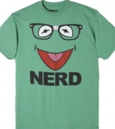 It might not be easy being green but it's never been cooler to be a nerd. T-shirt from Hybrid.