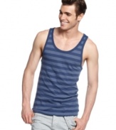 Breeze in, breeze out. Feel the cool vibes of summer with this striped tank from Sons of Intrigue.