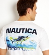 Reel in some big game style with this surf-ready t-shirt from Nautica.