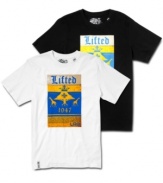 Kick back with a nice cold one on the weekend with this graphic t-shirt from LRG.