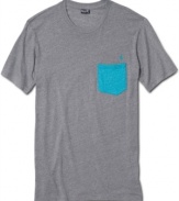 Small details. Add just the right amount of color to your outfit with this t-shirt from Volcom.