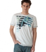 You can't get an easier look than popping this cool t-shirt from Calvin Klein Jeans with a pair of your favorite denim.