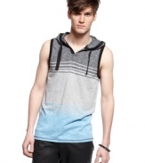 Worlds collide for cool casual style. This hooded tank from Bar III is the best of both wardrobe faves.