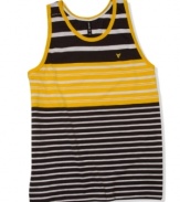 Keep your cool even as the mercury rises with this striped tank from Univibe.