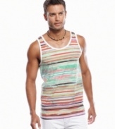 Sleeveless is the way to go when you are looking to soak in the sun with this INC International Concepts tank.