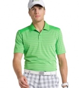 Good game. Prepare for a great day on the links before ever taking a swing with this stylish Izod polo shirt featuring moisture wicking for comfort and UPF protection.