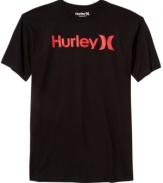 Score authentic skate and surf style with this logo t-shirt from Hurley.