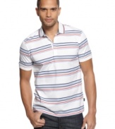 Perk up your summer style with this striped polo shirt from Hugo Boss Black.