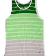 Keep your cool even as the mercury rises with this striped tank from Univibe.