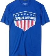 Hero worship. With this casual tee from American Rag, it's easy to be super.