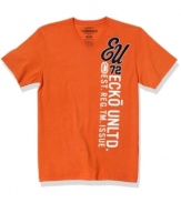 Get vertical. Add some interest to your everyday wear with this graphic t-shirt from Ecko Unlimited.