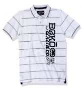 Step it up. Get casual style points with this crisp polo shirt from Ecko Unlimited.