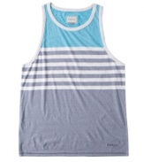 Exercise your right to bear arms in this sleeveless striped tank from O'Neill.