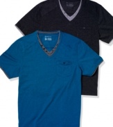 Double up on style with these two-fer styled v-neck t-shirts from INC International Concepts.