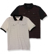 Cultivate your classic style with this updated version of a polo from Sean John.