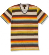 Enter the stripe zone. A vivid palette turns up the heat on this cool tee from Lucky Brand Jeans.