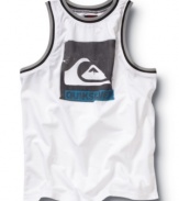 Catch the wave. From sand to shore, this Quiksilver tank gives you instant surf style.