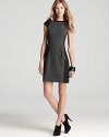 Take the boardroom by storm with this chic two-tone dress from Rebecca Taylor. Exposed zip pockets add edge.