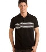 Get easy on-the-go style by making this comfortable Calvin Klein Jeans polo shirt a staple in your everyday wear.