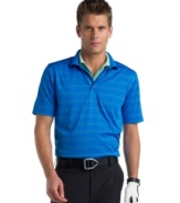 With this moisture-wicking polo from Izod to keep you cool and dry, the only thing you'll have to worry about on the course will be your game. (Clearance)