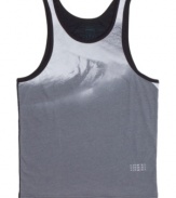 Fade in, fade out. This graphic tank from O'Neill is a stylish enigma.