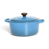 For nearly a century, Le Creuset has handcrafted enameled cast iron cookware of superlative quality, durability and versatility. A cooking staple, the round French oven offers exceptional heat distribution and retention for unsurpassed broiling, braising, slow cooking and sautéing and its size easily accommodates roasts and poultry.