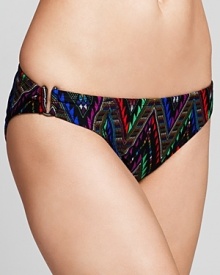 Get your swimsuit style in shape with this geometric print bikini from Shoshanna. In a cool pattern and a flattering cut, this suit is destined to turn the tide (and heads.)